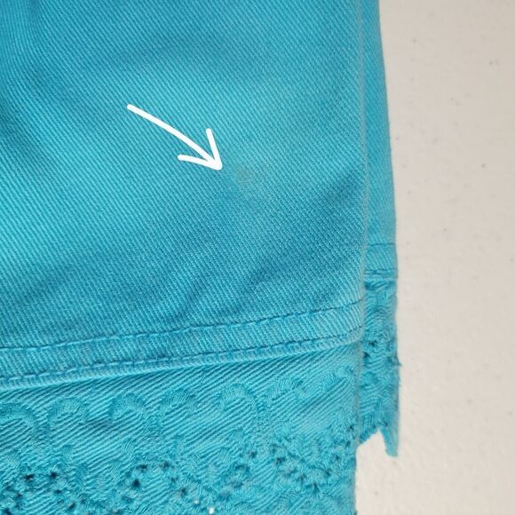 Paris Sport Club Vintage Denim Turquoise  Crop Top and High Waisted Shorts Set - Picture 16 of 16